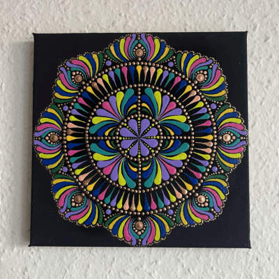 Mandala - színes 20 x 20 cm