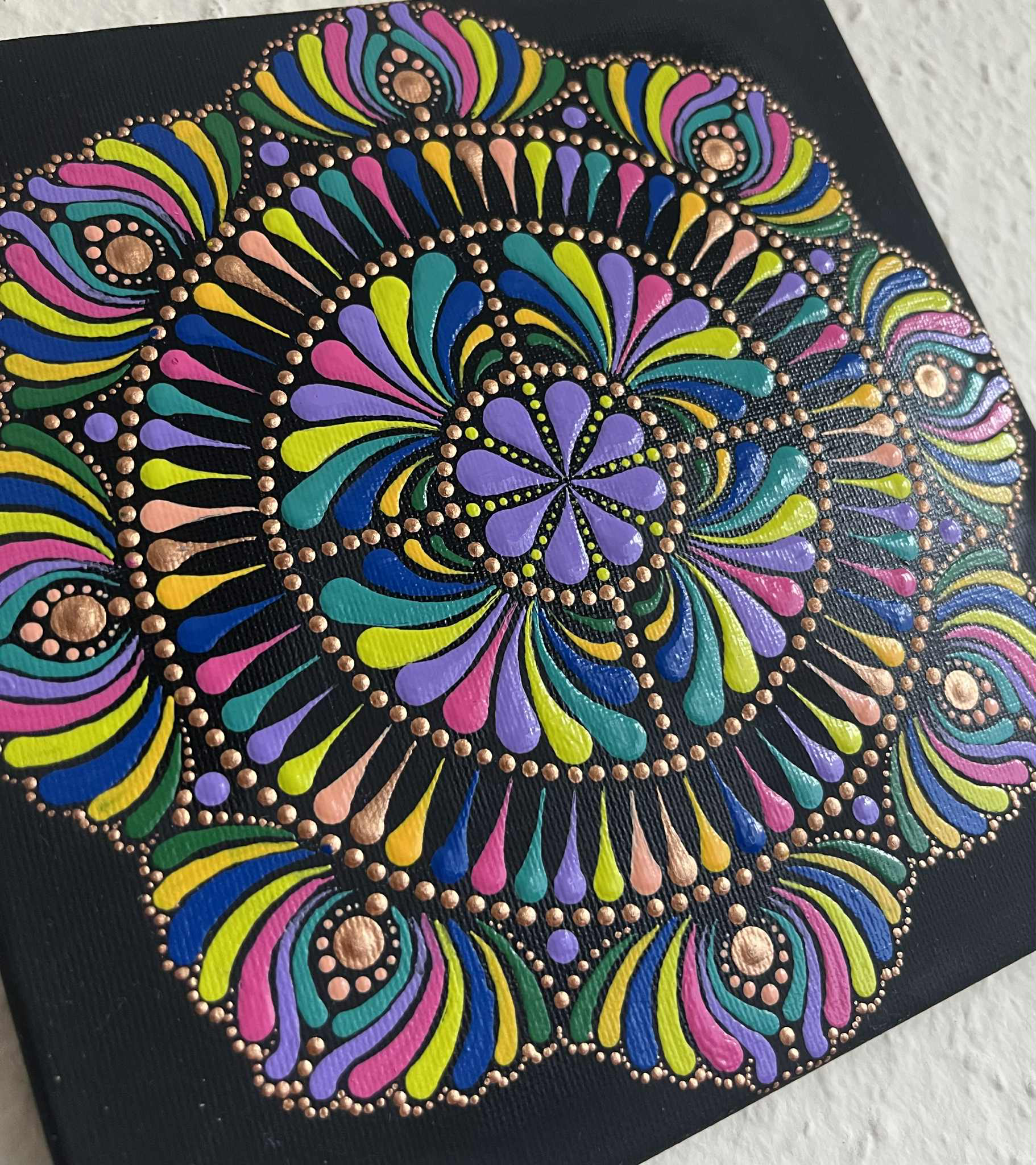 Mandala - színes 20 x 20 cm