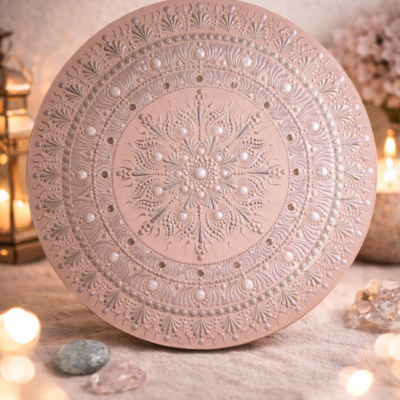 Barack-bronz-rosegold színű mandala 40 cm