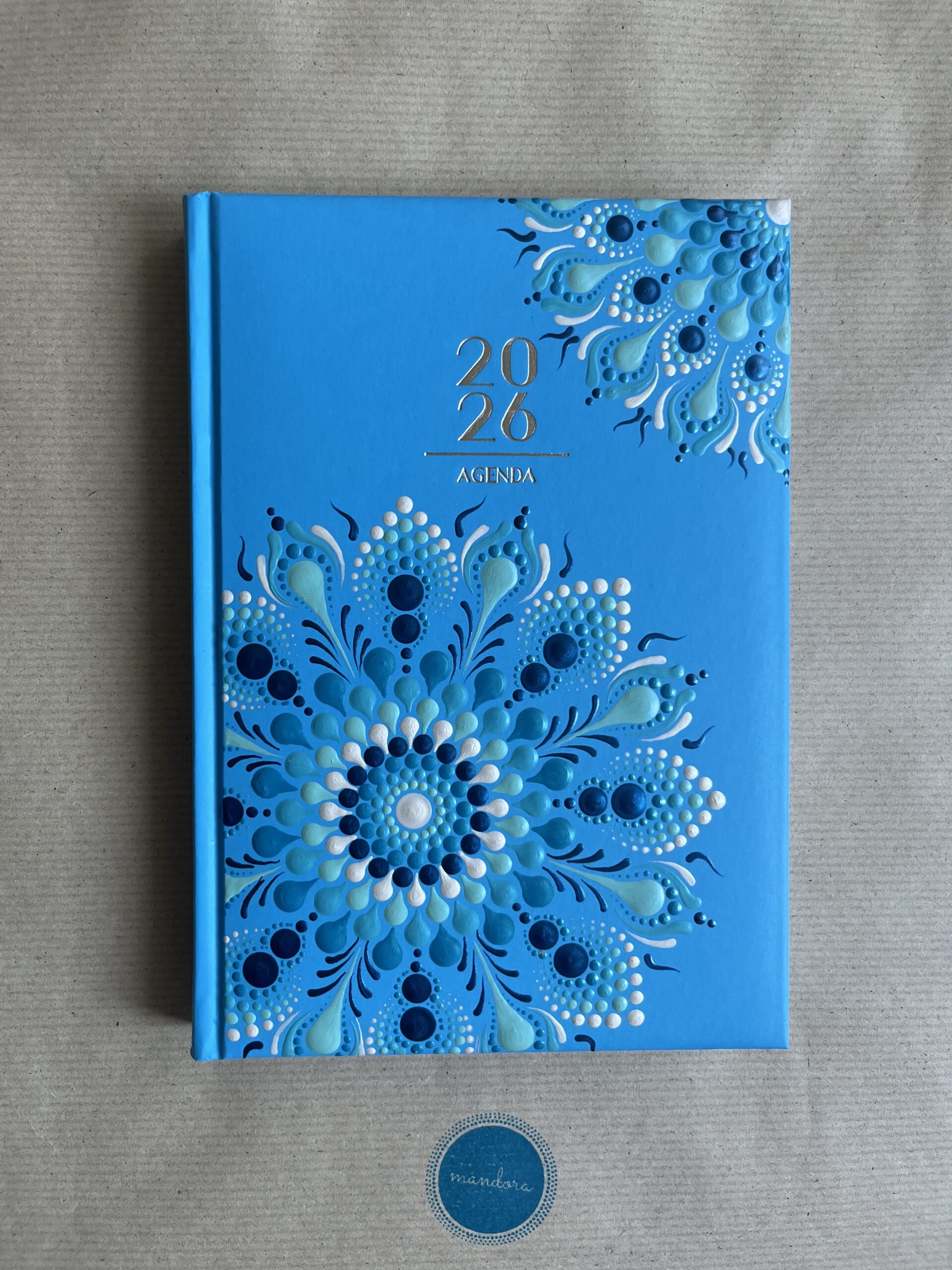 Mandalás határidőnapló - kék