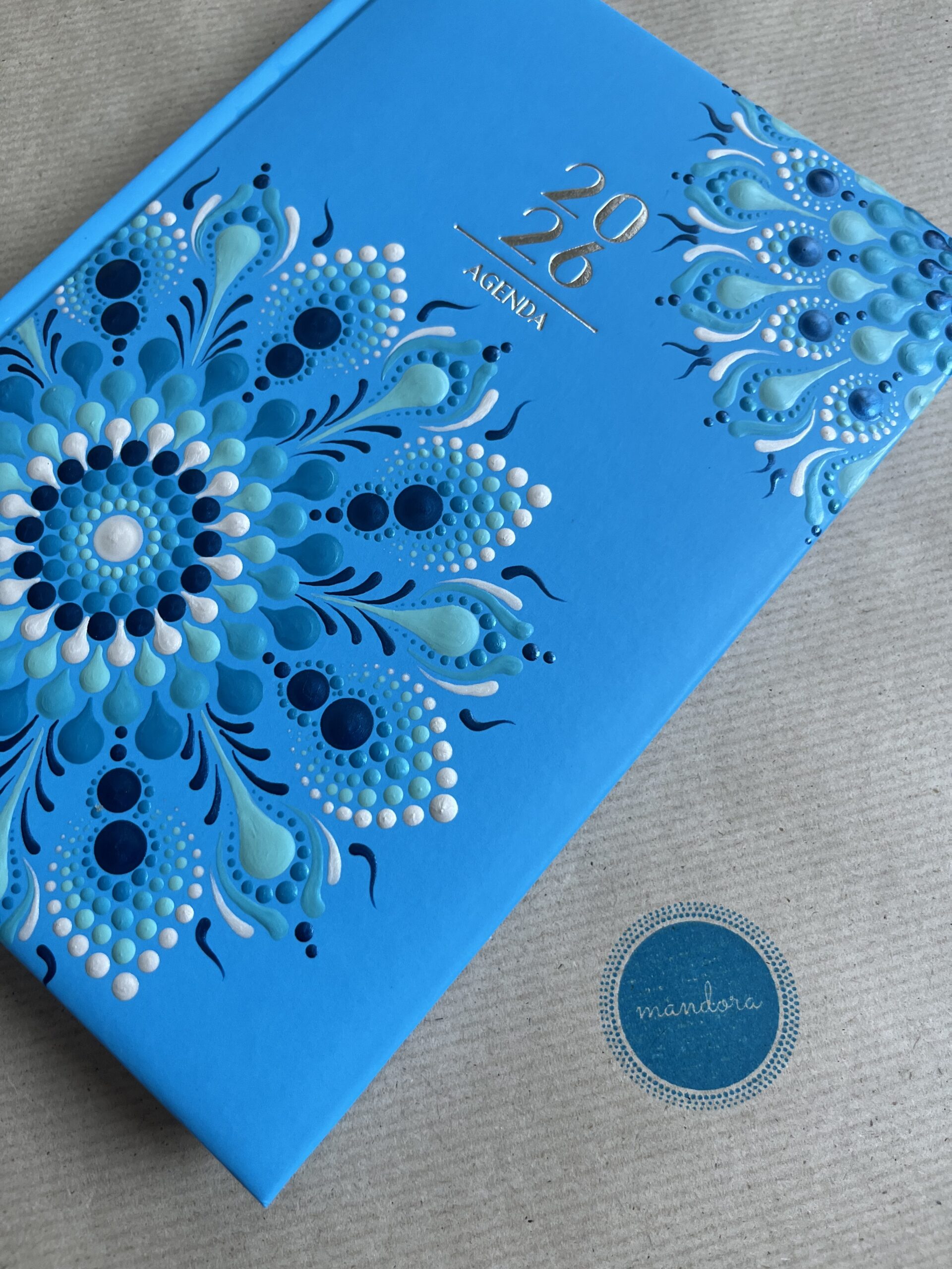 Mandalás határidőnapló - kék