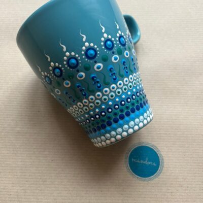 Pontfestett türkiz bögre