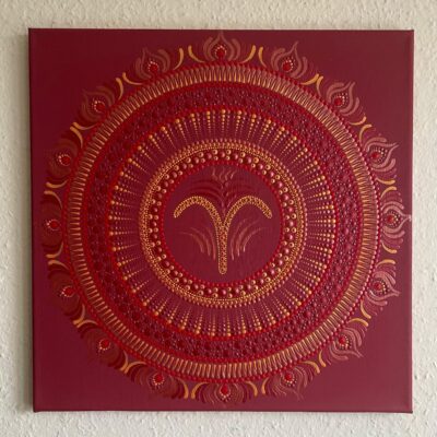Mandala - kos csillagjegy 40 x 40 cm