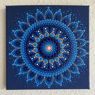 Mandala - kék 20 x 20 cm