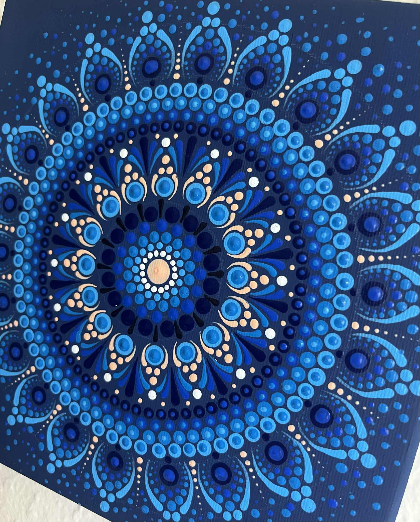 Mandala - kék 20 x 20 cm