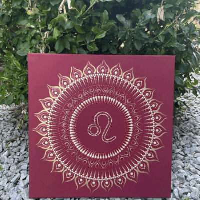 Mandala - oroszlán csillagjegy 40 x 40 cm